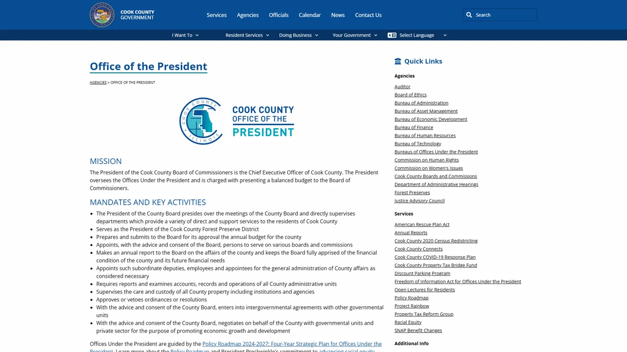 Cook County Board President - Chicago, IL