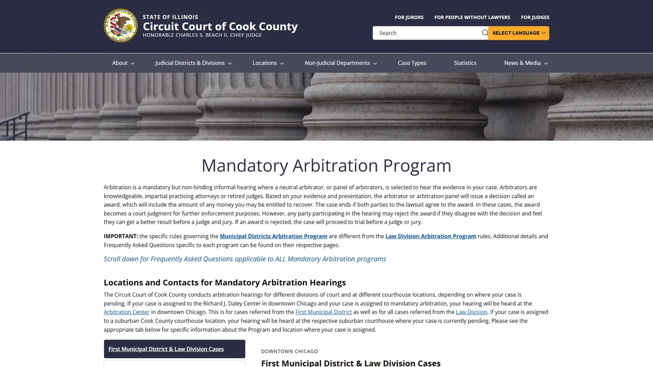 Cook County Mandatory Arbitration Center - Chicago, IL