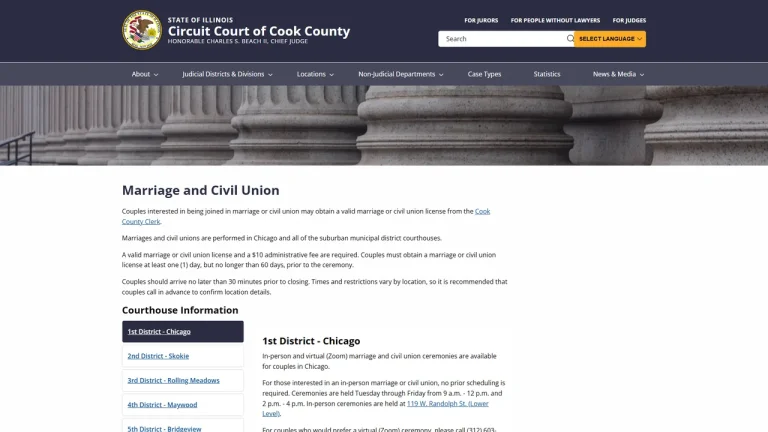 Cook County Marriage Court - Chicago, IL