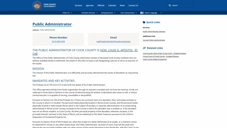 Cook County Public Administrator - Chicago, IL