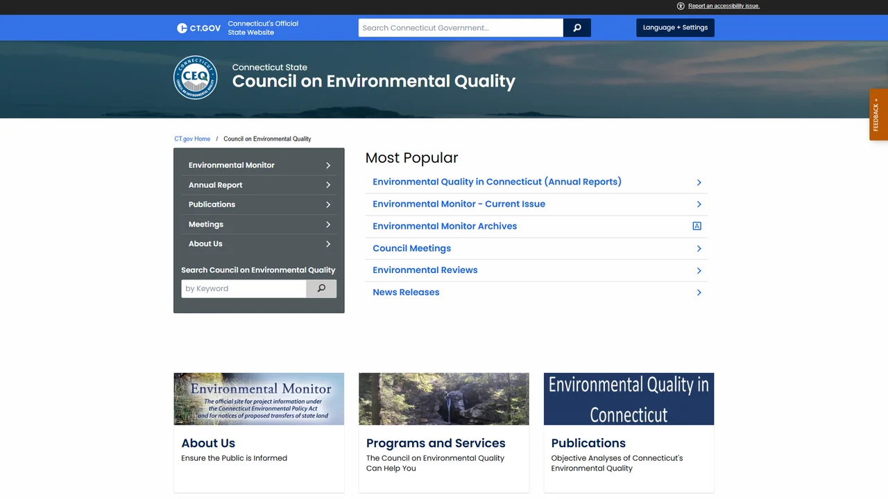 Council On Environmental Quality - Hartford, CT