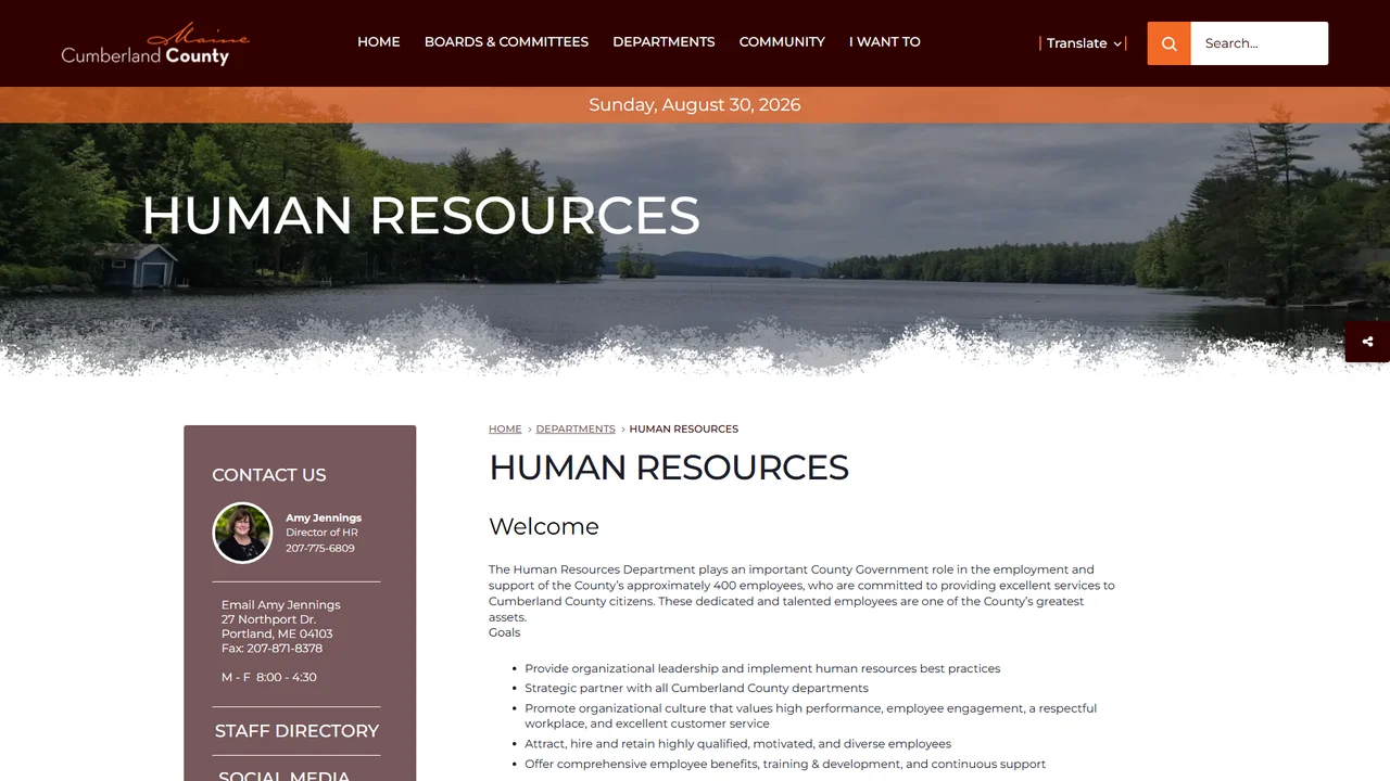 Cumberland County Human Resources - Portland, ME