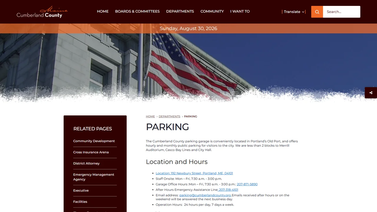 Cumberland County Parking Garage - Portland, ME