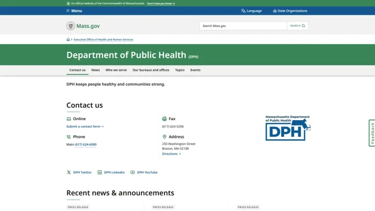 Department of Public Health - Boston, MA