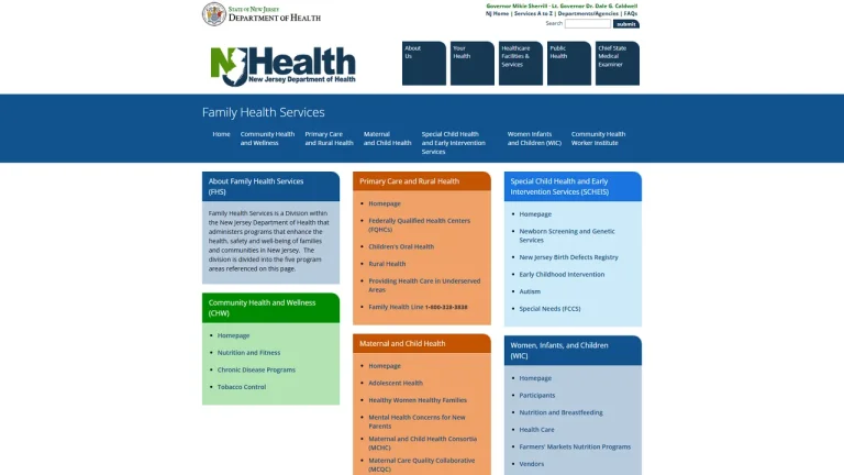 Division of Family Health Services - Trenton, NJ