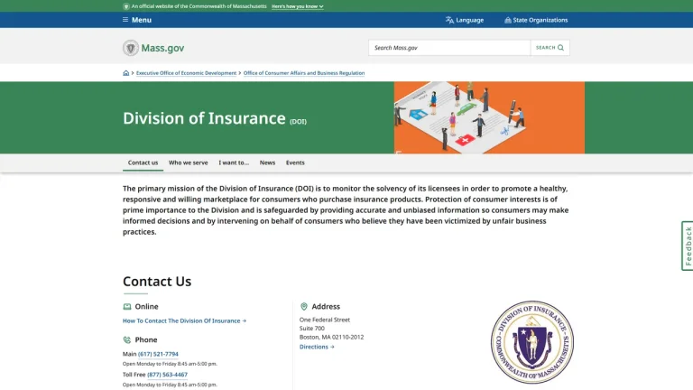 Division of Insurance - Boston, MA