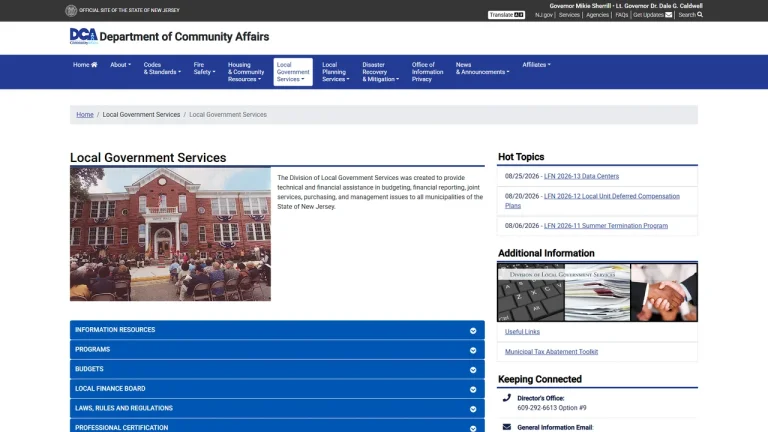 Division of Local Government Services - Financial Regulation – Trenton, NJ