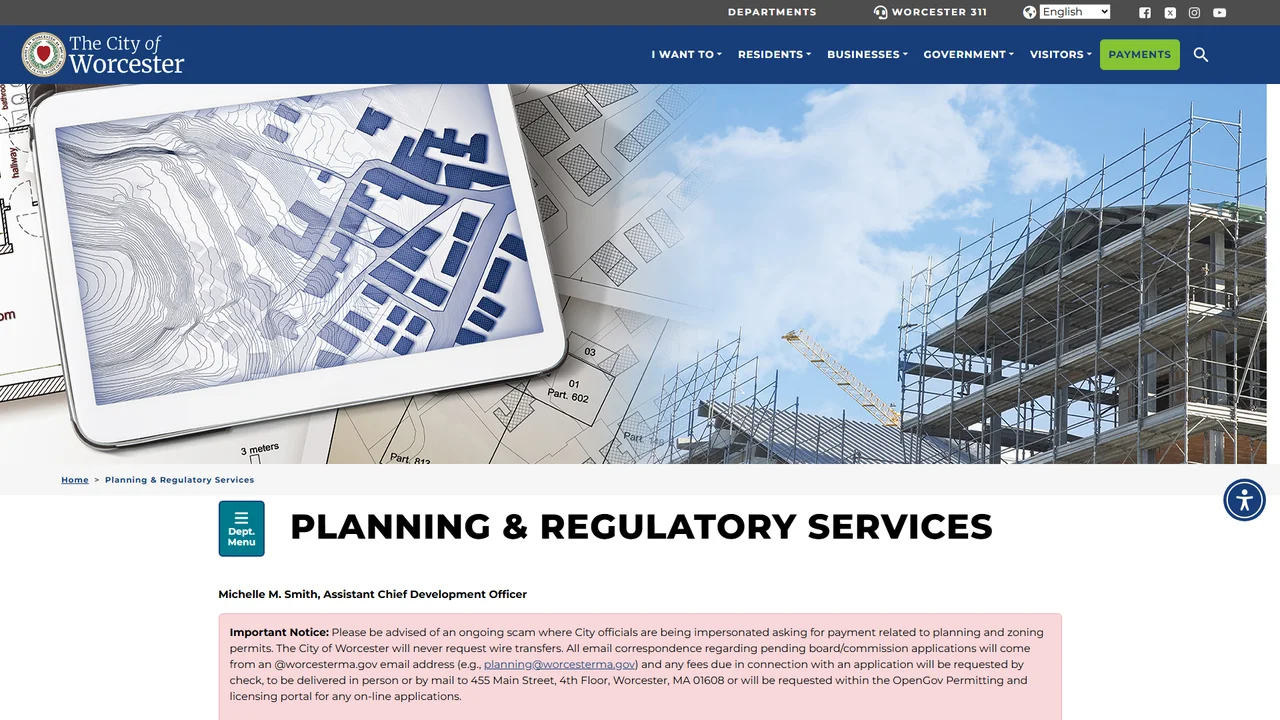 Division of Planning and Regulatory Services - Worcester, MA