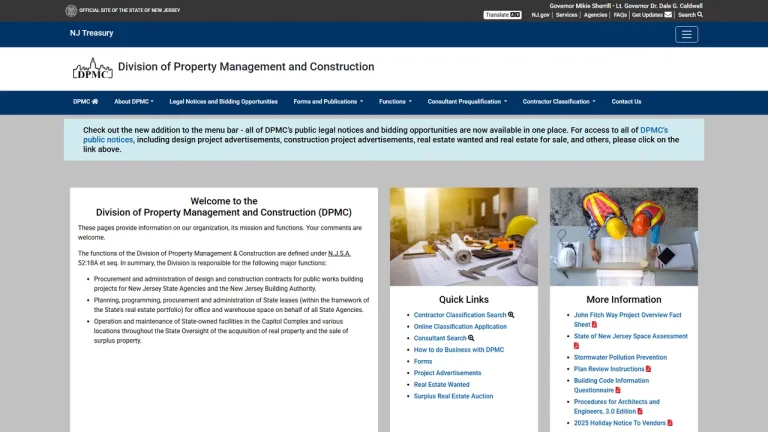 Division of Property Management and Construction – Trenton, NJ