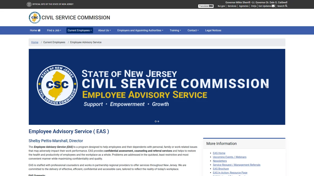 Employee Advisory Service (Civil Service Commission) - Trenton, NJ