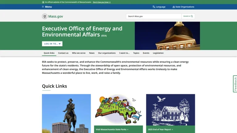 Executive Office of Energy and Environmental Affairs - Boston, MA