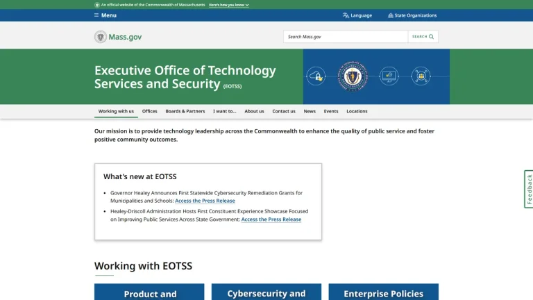 Executive Office of Technology Services and Security - Boston, MA