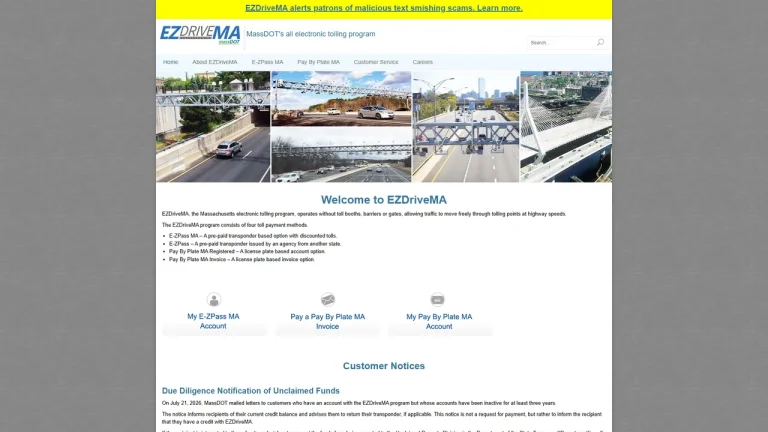 EZDriveMA Customer Service Center - Boston, MA