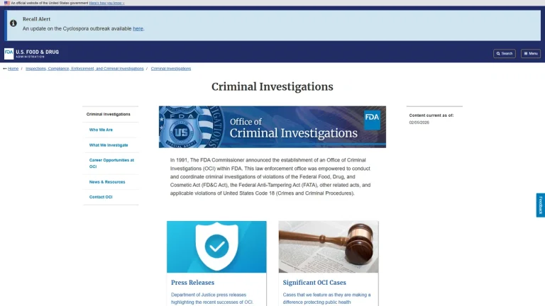 FDA Office of Criminal Investigations - Jersey City, NJ