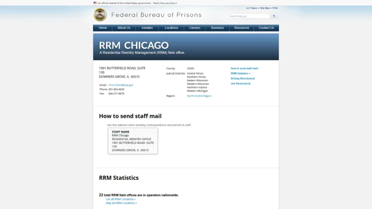 Federal Bureau of Prisons Community Corrections Office - Chicago, IL