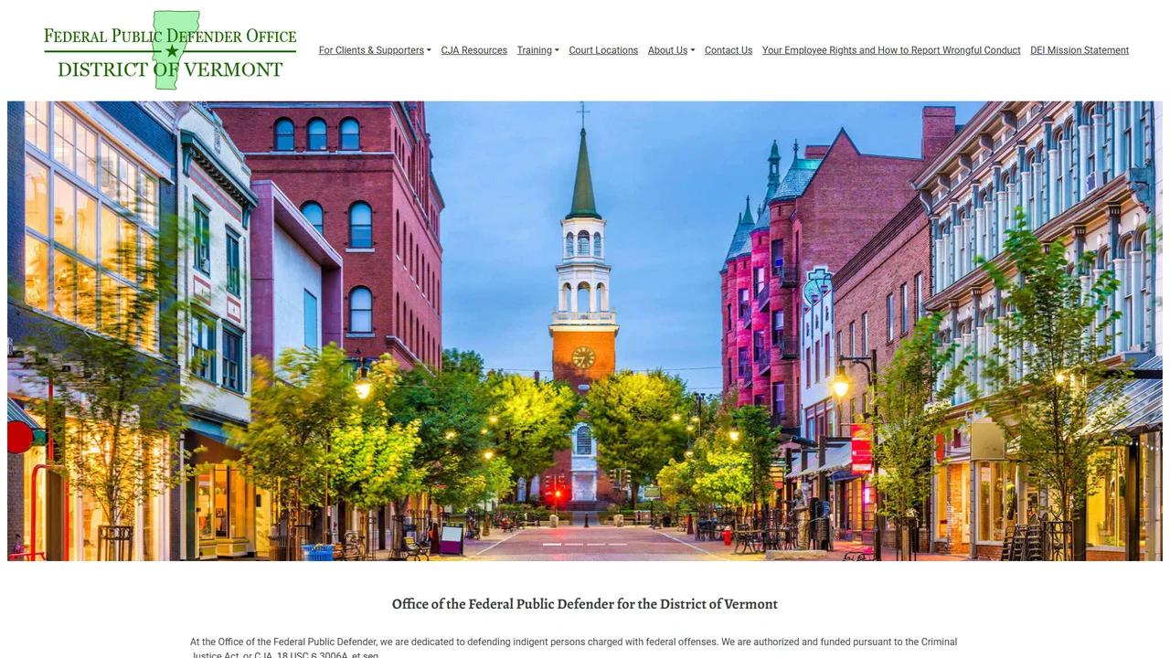 Federal Public Defender - District of Vermont - Burlington, VT