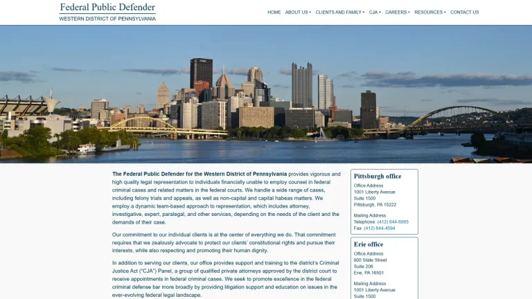 Federal Public Defender Western District of PA - Pittsburgh, PA