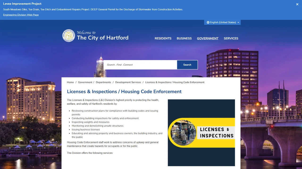 Hartford Licenses and Inspection - Hartford, CT