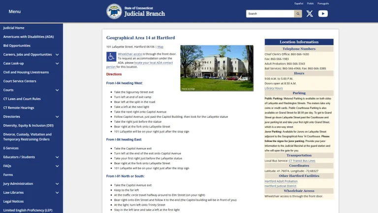 Hartford Superior Court - GA14 - Criminal Court - Hartford, CT