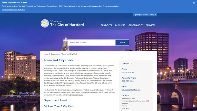 Hartford Town Clerk - Hartford, CT