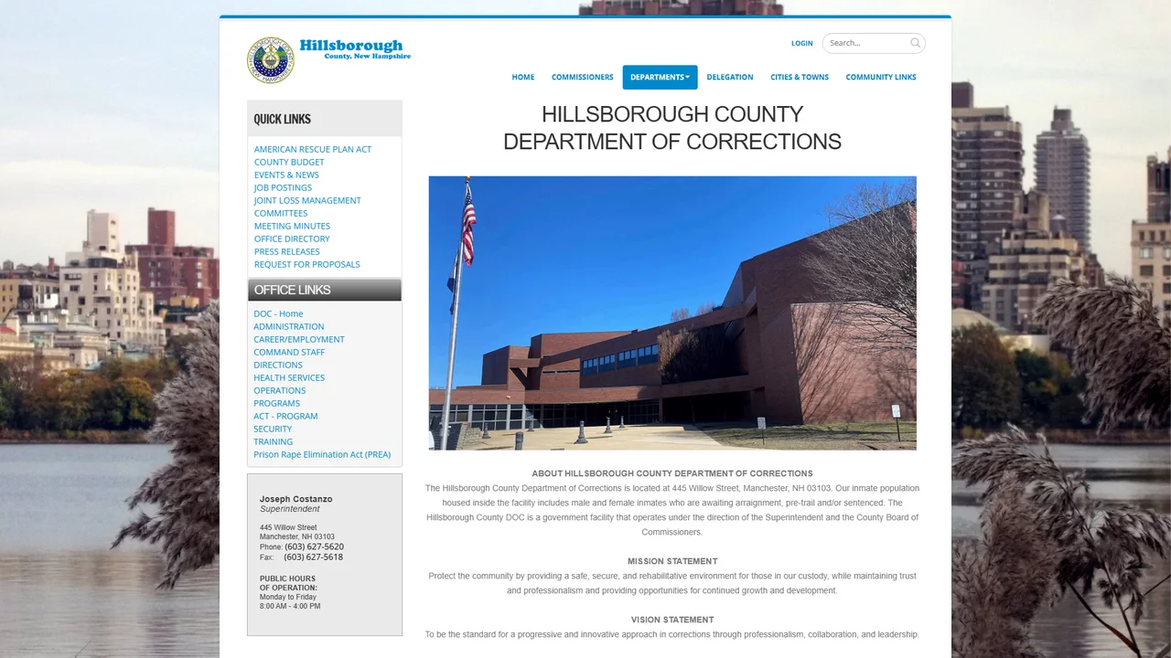 Hillsborough County House of Corrections - Manchester, NH