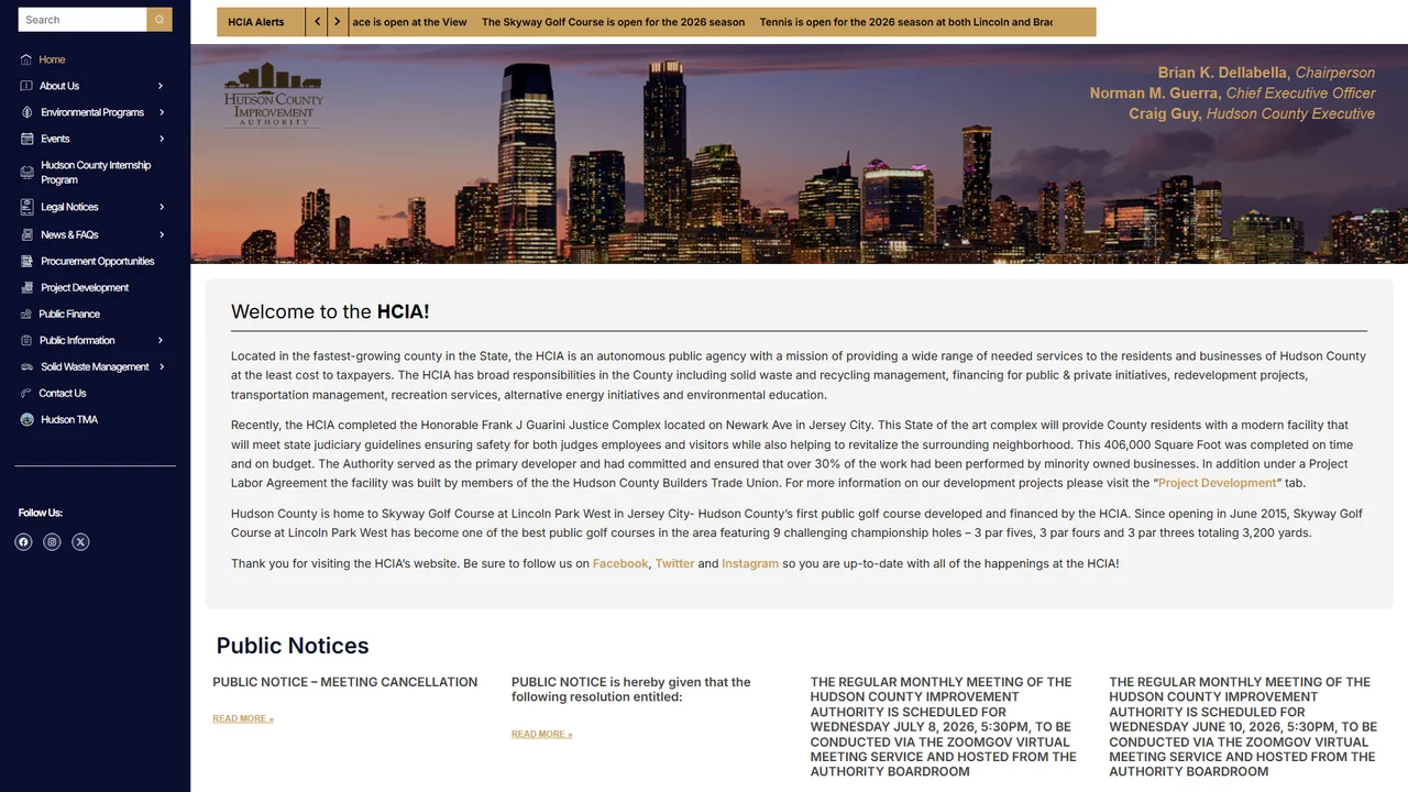 Hudson County Improvement Authority - Jersey City, NJ