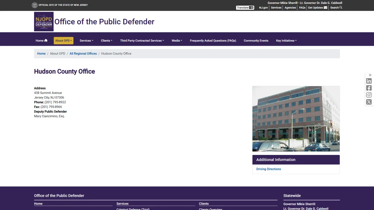 Hudson County Public Defender - Jersey City, NJ