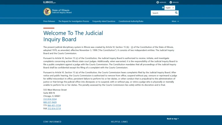 Illinois Judicial Inquiry Board - Chicago, IL
