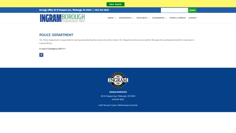 Ingram Borough Police Department - Ingram, PA