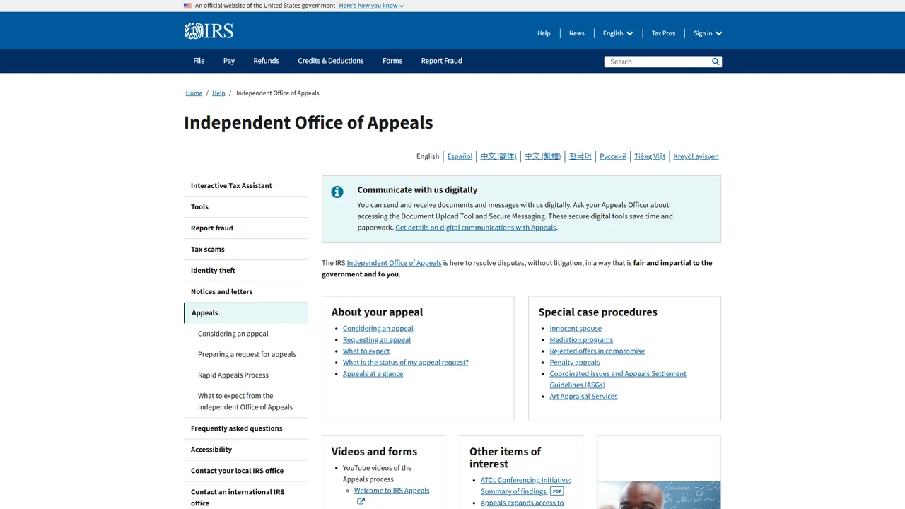 IRS Independent Office of Appeals - Boston, MA