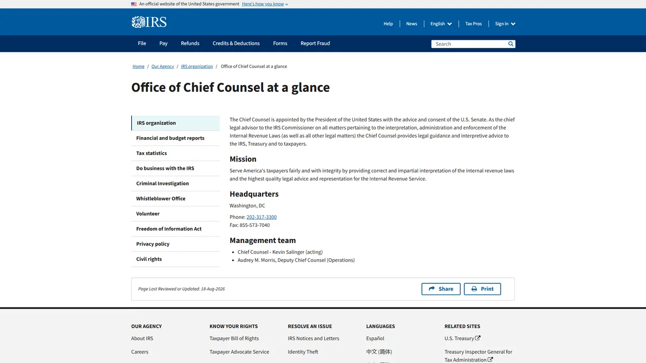 IRS Office of Chief Counsel - Chicago, IL