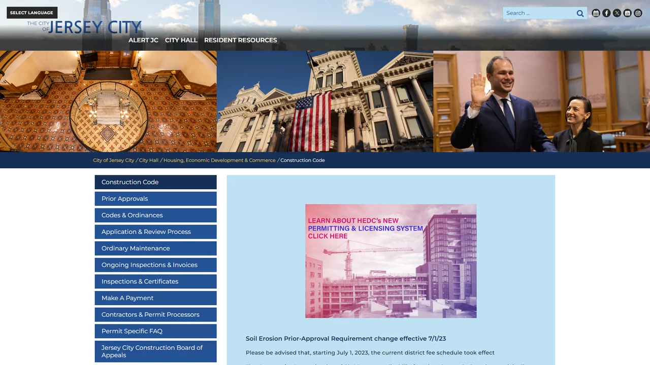Jersey City Division of Construction Code Official - Jersey City, NJ