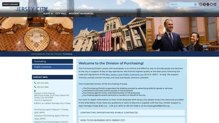 Jersey City Division of Purchasing - Jersey City, NJ