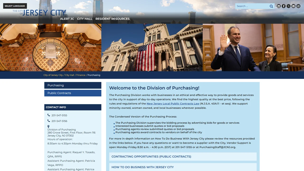 Jersey City Division of Purchasing - Jersey City, NJ