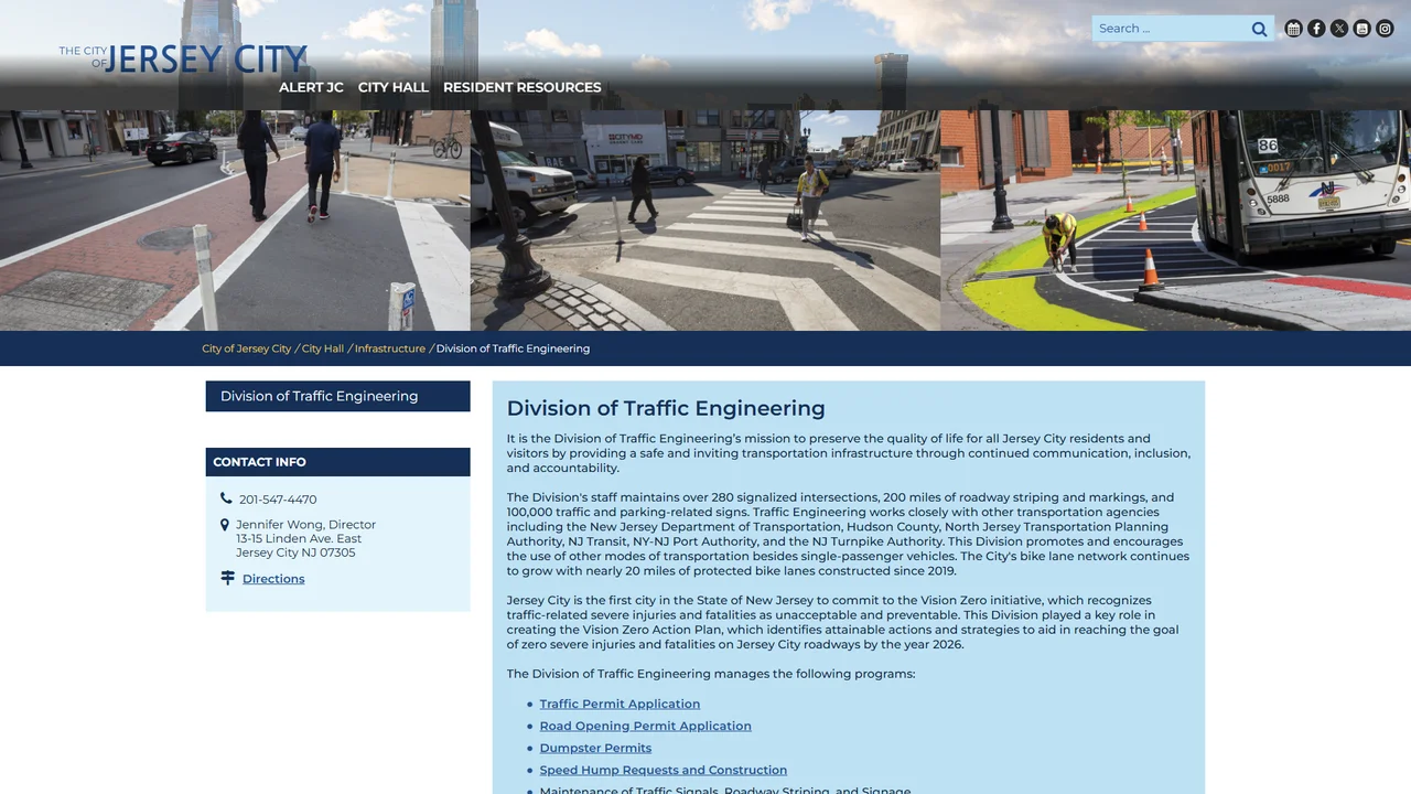 Jersey City Division of Traffic Engineering - Jersey City, NJ