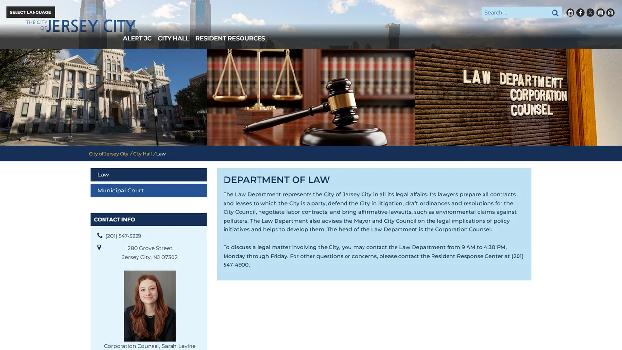 Jersey City Law Department - Jersey City, NJ