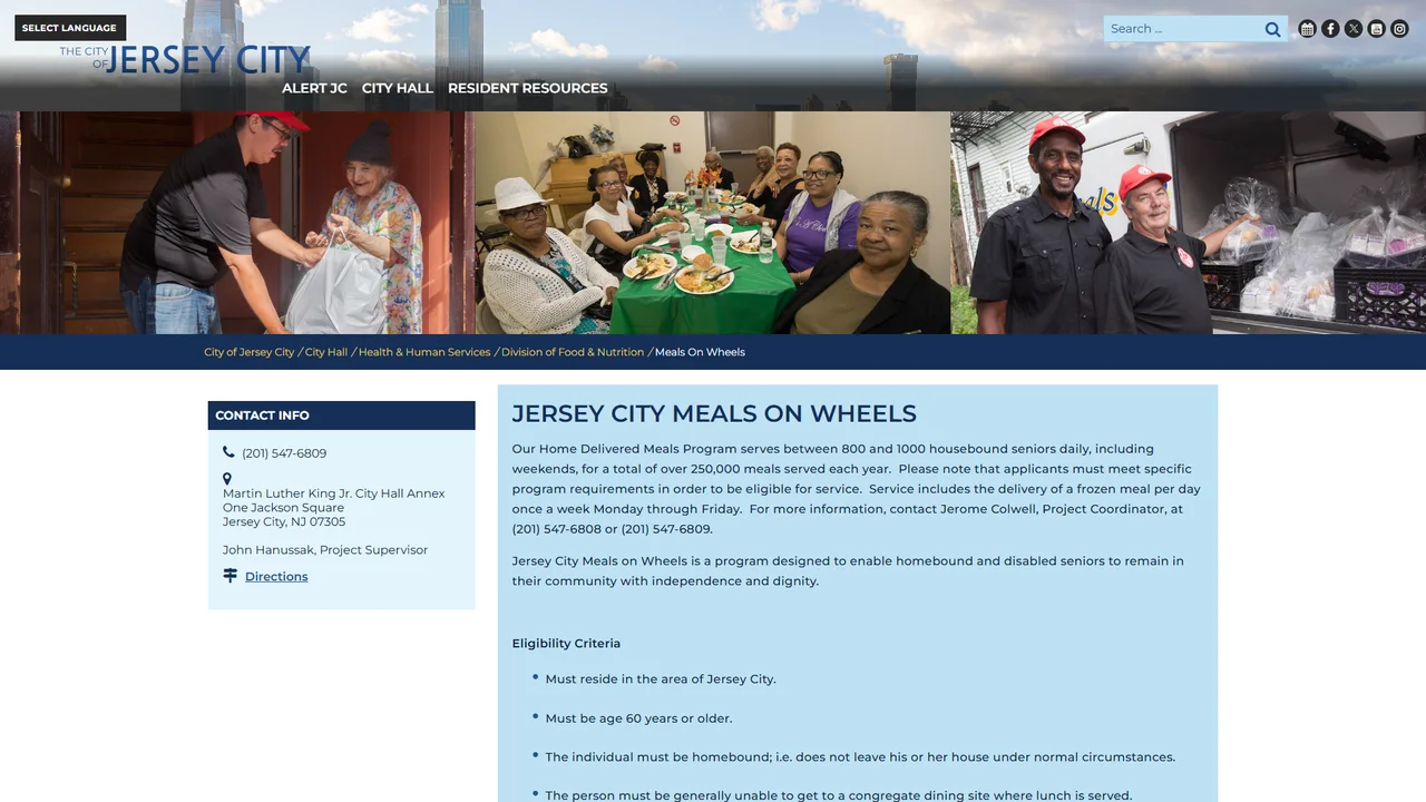 Jersey City Meals On Wheels - Jersey City, NJ
