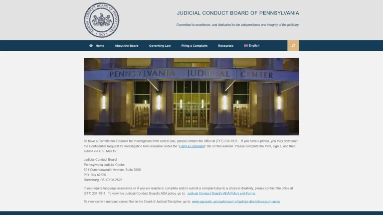 Judicial Conduct Board - Harrisburg, PA