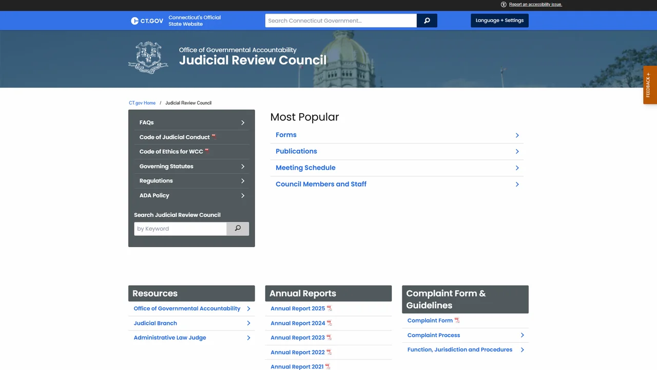 Judicial Review Council - Hartford, CT