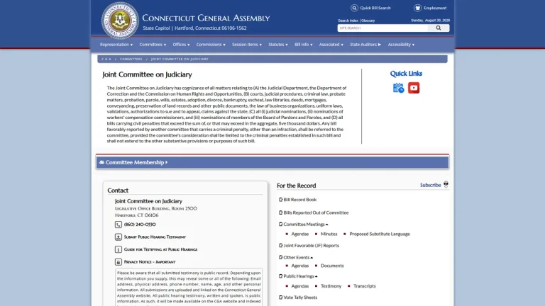 Judiciary Committee - Hartford, CT