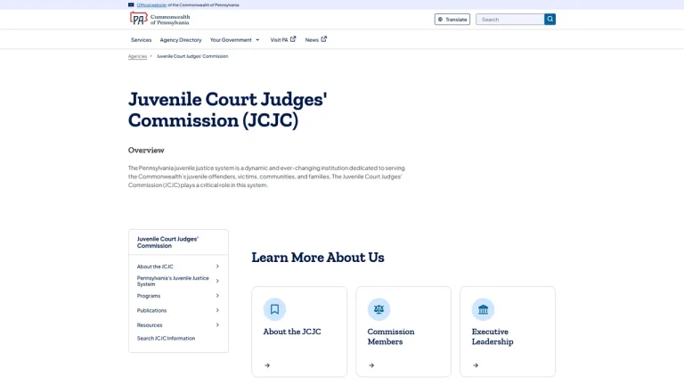 Juvenile Court Judges' Commission - Harrisburg, PA