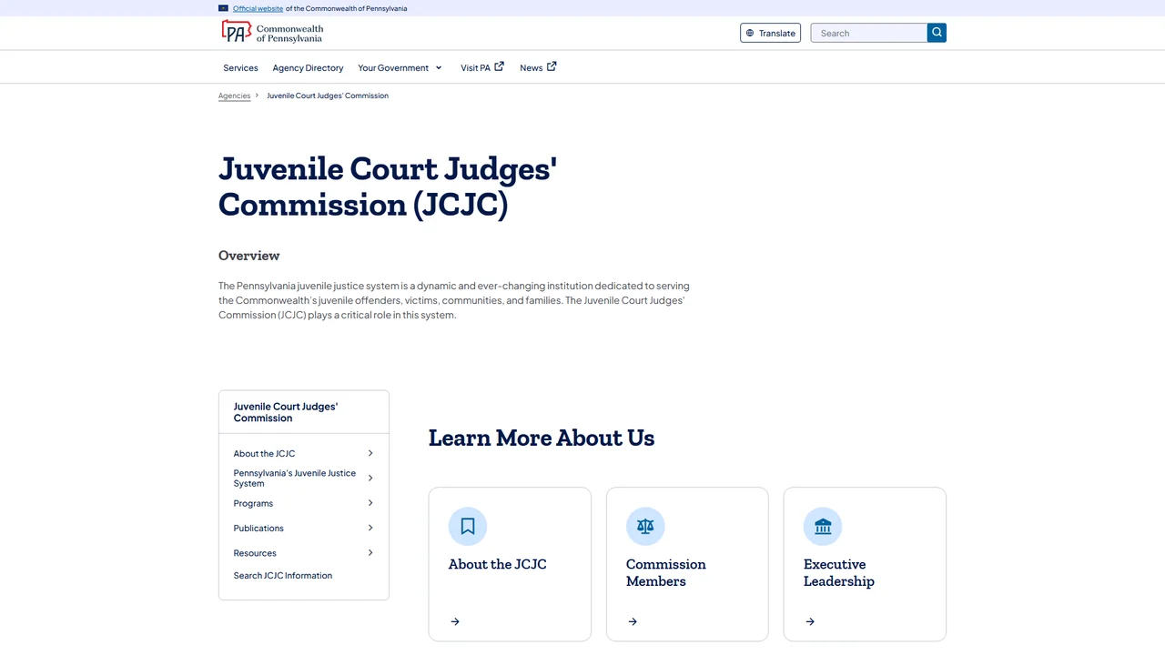 Juvenile Court Judges' Commission - Harrisburg, PA