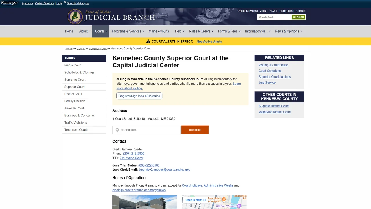 Kennebec County Superior Court - Augusta, ME