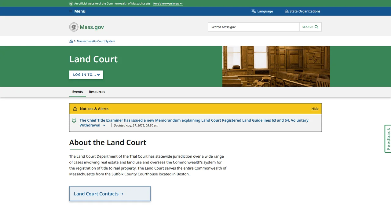Land Court - Boston, MA