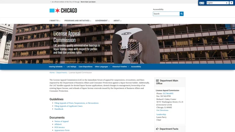 License Appeal Commission - Chicago, IL