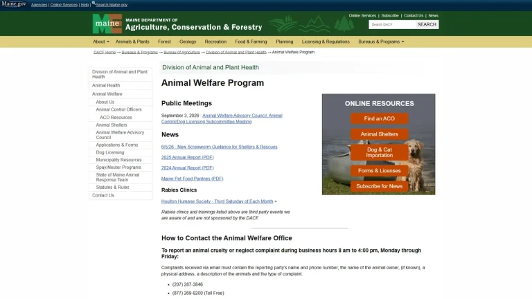 Maine Animal Welfare Program - Augusta, ME