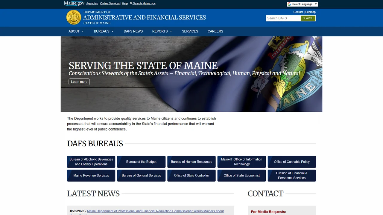 Maine Department of Administrative and Financial Services - Augusta, ME