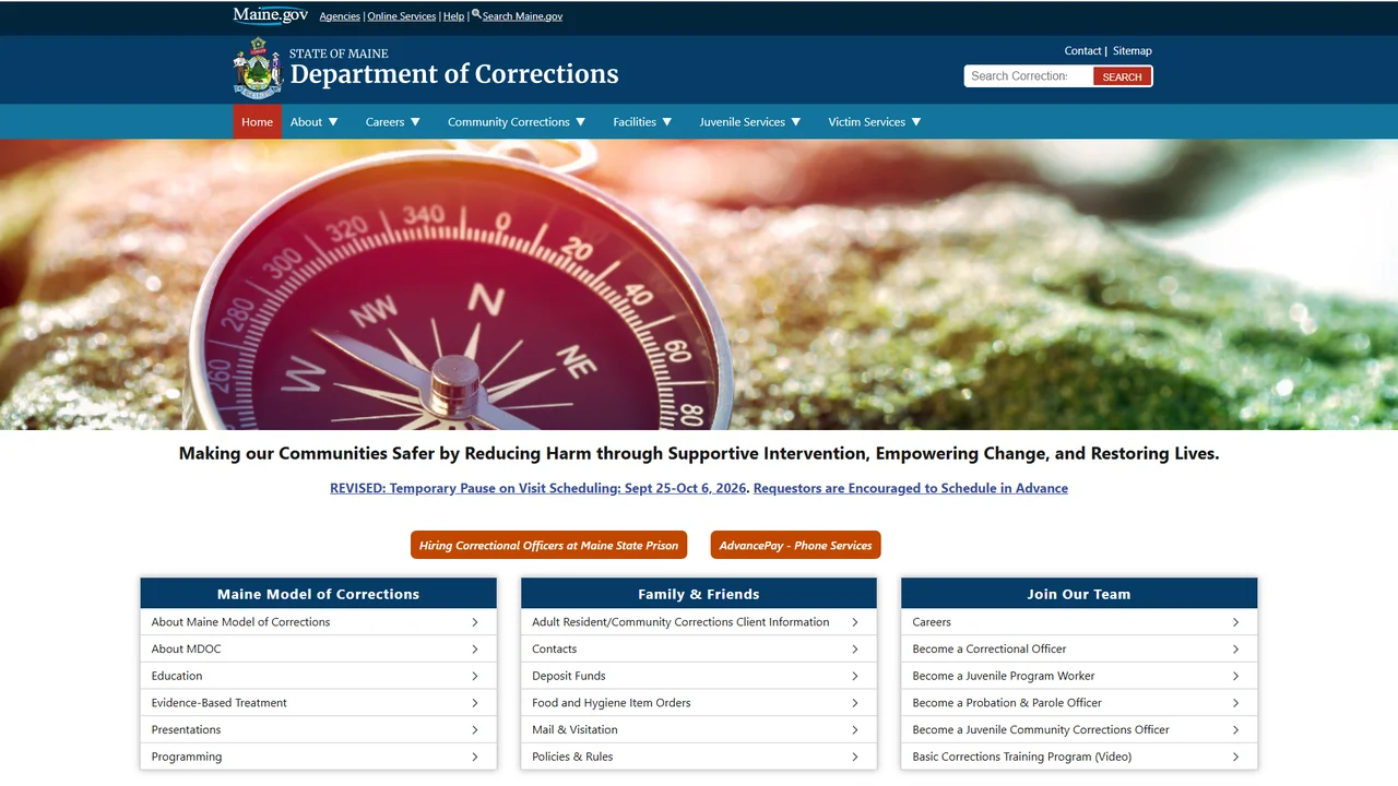 Maine Department of Corrections: Central Office - Augusta, ME