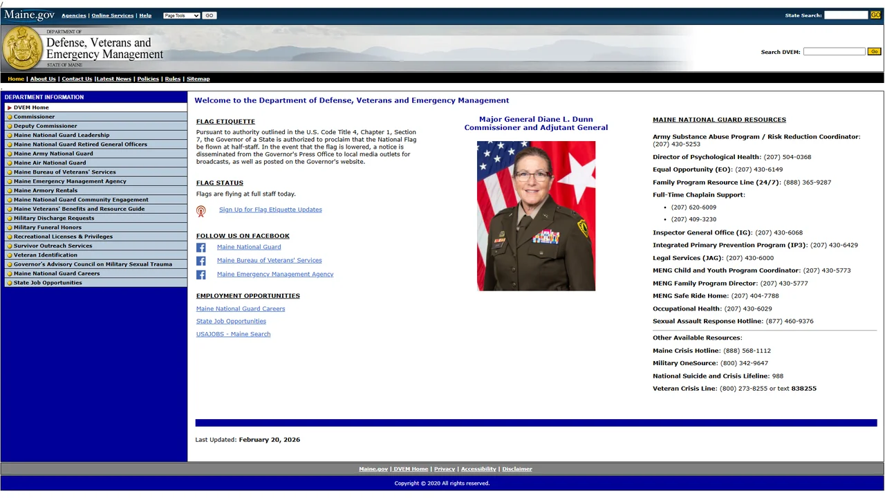 Maine Department of Defense, Veterans and Emergency Management - Augusta, ME