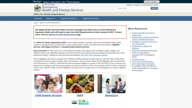 Maine Department of Health and Human Services - Augusta District Office - Augusta, ME
